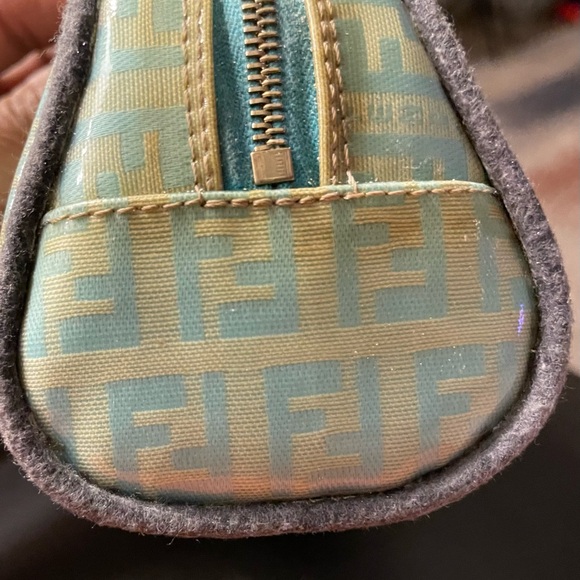 Fendi Grey and Light Blue Cosmetic Case - Picture 6 of 7